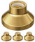ledscom.de 4 Stück Deckenleuchte/Lampenfassung ELEKTRA, Porzellan, gold glänzend, 1x E27 max. 300W