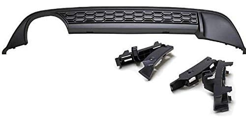 DM Autoteile Diffusor Stoßstange Ansatz Schwarz Matt 2 Rohr GTI GTD passend für Golf 7 VII