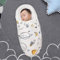Baby Swaddle Pucksack Neugeborenen Schlafsack Klettverschluss Verstellbar Elastisch Baumwolle Kinderwagen Wickeldecke Kopfschutz Pucktuch Säuglinge Neugeborene Winter Herbst Dicker Warme Pucktuch