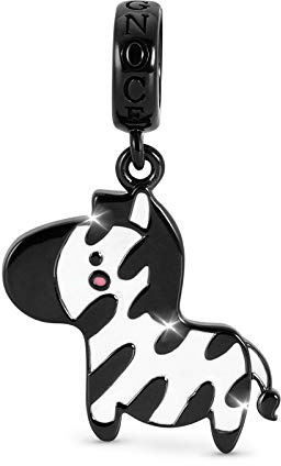 GNOCE Zebra Charms Anhänger Sterling Silber Animal Tiere Beads Charm Fit Armband/Halskette geschenk für Frauen Mädchen