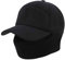 FakeFace Unisex Schirmmütze mit ohrenschützer gefüttertes Basecap Herren Winter Dicke Mütze Kappen Golf Cap Fliegermütze Wintermütze Windschutz Baseballcap mit Schirm und Ohrenklappen (Schwarz-2in1)