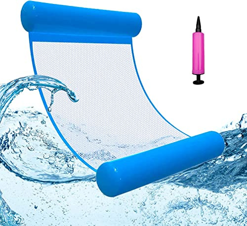 Hamaca Flotante Piscina, Colchoneta Piscina Adultos 4 en 1 Cama Flotante, Tumbona Piscina Hamaca de AguaHamacas de Piscina Colchonetas Piscina 80 * 130CM