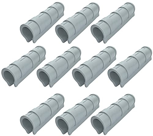 AERZETIX - C51151 - Satz von 10 - Schlauchschellen für schlauch 1'' 30mm für gewächshaus - befestigungsclips für plane - gartengewächshausfolie - länge 155mm - aus kunststoff