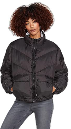 Volcom Damen Down'n Puff Jacket Jacke, schwarz, L