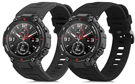 kwmobile 2x Sportarmband kompatibel mit Huami Amazfit T-Rex/T-Rex Pro Armband - Fitnesstracker Band Set aus TPU Silikon