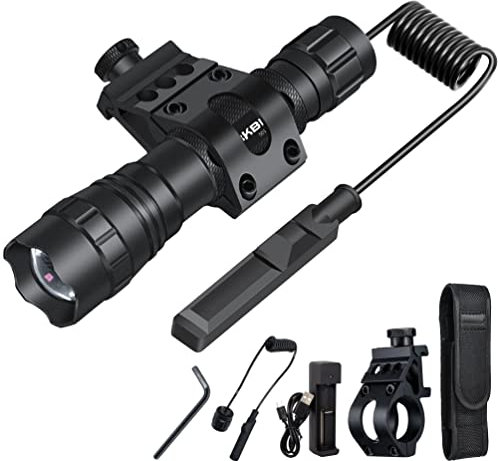 DARKBEAM Infrarot-Taschenlampe nachtsicht 940nm LED-Infrarot-Licht 5W, Arbeit für Nachtsichtgeräte, Zoombare Unsichtbare IR-Strahler Wiederaufladbare für Jagd, Beobachtung, Rettung, mit Akku & Clip