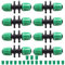 Tesmotor Connettore del Tubo di Irrigazione a 6 Vie, per Tubo di Tee da 1/2 Pollice (1/2 ID x0.6-0.63 OD) to 1/4 di Pollice Tubo di Irrigazione con 18 Pezzi da 1/4 Pollice Tappo