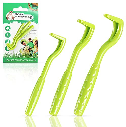 MYDAISY Pinza zecche da Uomo 3 in 1 – Pinzetta Zecche Cani Pinza per Zecche Cani, Pinza Zecche Cane per la Rimozione Sicura di Zecche dalla Pelle e dal Pelo - Pinza Zecche Gatto - Pinza Zecche Cani