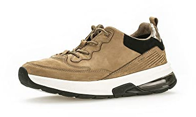 Gabor Damen Low-Top Sneaker, Frauen Halbschuhe,Wechselfußbett,straßenschuhe,Strassenschuhe,Sportschuhe,Turnschuhe,Wood/schwarz,38.5 EU / 5.5 UK
