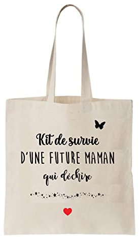 Tote bag Kit de survie d'une future maman