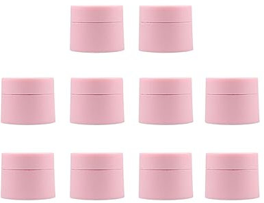 30ml givré crème bouteille étanche en plastique rechargeable large bouche bouteille avec couvercle de stockage de produits de beauté conteneur (paquet de 20, Rose)