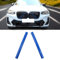 X3 G01 Kühlergrill Streifen Trim für BMW X3 G01 F25 X4 G02 F26 X5 G05 F15 E70 X6 G06 F16 E71 X7 G07, V-Brace Wrap Abdeckungen Grill Streifen Frontgrill Einfassungen Streifen (Blau)