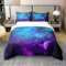 Galaxy 100% Baumwolle Bettbezug Teal Blau Lila Sternenhimmel Bettwäsche Set 135x200 Universum Outer Space Tröster Bezug für Jungen Mädchen Jugend,Kosmische Sterne Bett-Sets mit 1 Kissenbezug