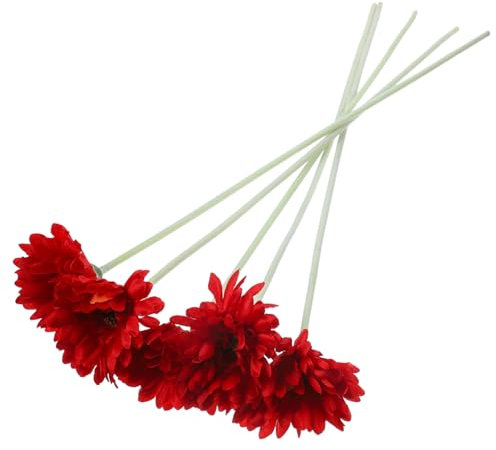 Zerodeko 5St Vasen in großen Mengen Simulation Gerbera. Blumendekoration Ornament Anlage Girlande künstliche Gänseblümchen künstliche Gerbera draussen Kranz Blumenarrangement Strauß Pflanze