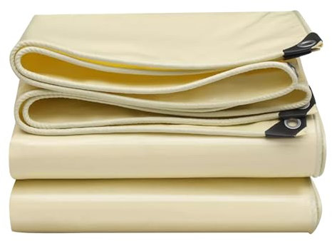 Beige Plane wasserdichtes Mehrzweck-Planenzelt, robuste Plane für LKW Gartenmöbel Wohnwagen Abdeckplane Faltbare Überdachungszelt-Plane 1.2 x 1.2m Schutzhülle (Size : 3x5m)