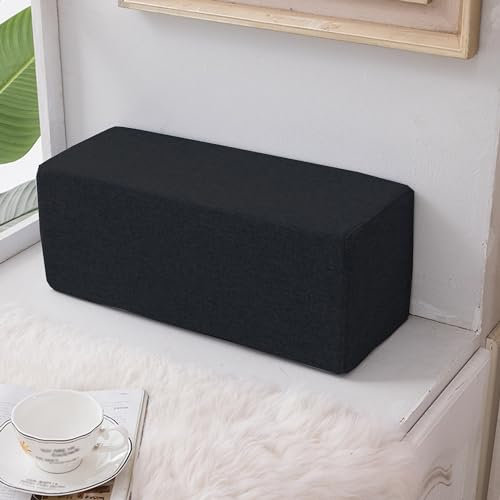 XIEMINLE Sofa-Armstützkissen, individuelle Größe, rechteckige Armlehne, gepolstertes Kissen, Matratze, Bettlückenfüller, Nackenstützkissen, dickes Kissen, Armlehnenkissen (40 x 20 x 20 cm, Schwarz)