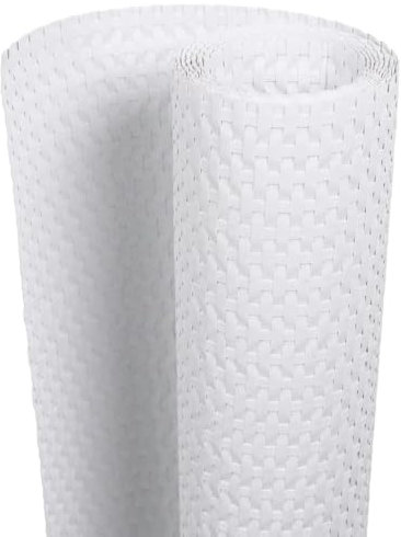 vidaXL Balkon Sichtschutz, Balkonbespannung Rattan-Optik, Sonnenschutz Windschutz für Terrasse Garten, Balkonverkleidung Balkonabdeckung, Weiß 500x100cm Poly Rattan