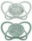 nip - Butterfly | 16-32 Monate | Stillfreundlicher, luftdurchlässiger Babyschnuller für Babys. Nachhaltiger Schnuller mit weichem Silikonsauger, inkl. Schnullerbox | 2 St., Hellgrün/Türkis