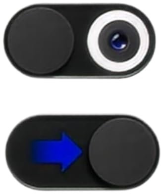 JiSiTeCai Webcam Cover Slideshow (2-Pack Black Metal), 0.02 Camera Case for Laptop, MacBook Pro, MacBook Air, iMac, iPad, PC/Computer, Tablet to Protect Your Privacy
