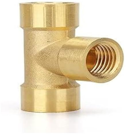 Wasseranschluss, 1 Stück, T-Stück, Messing-Rohrverschraubung, Adapter, Kupplungsstecker, for Heimwerker, Wasser, Kraftstoff, Gas, 1/8 Zoll, 1/4 Zoll, 3/8 Zoll, 1/2 Zoll, 3/4 Zoll, 1 Zoll Bsp-Innengewi