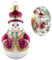 Hzyc Ornamenti per albero di Natale, decorazioni natalizie, ornamenti pupazzo di neve, in vetro soffiato, motivo pupazzo di neve, ornamenti, ciondolo di Natale, per vacanze, feste quotidiane, regalo