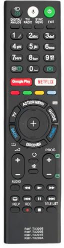 AULCMEET Fernsteuerung,RMF-TX300E RMF-TX200E RMF-TX201E RMF-TX200A RMF-TX201ES New Replace Voice Remote fit for Sony Bravia Smart TV KD-55XD8588 KD-55XD8599 KD-55XD9305 KD-55XE8096