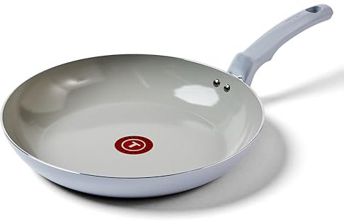 T-fal Refresh Ceramic, Ceramic Non Stick Fry Pan 12 Inch, Oven Broiler Safe 350F, Cookware, Nonstick Kitchen Pan, Versatile Frying Pan, Durable Skillet, Healthy Cooking, Home, Pots and Pans, Blue