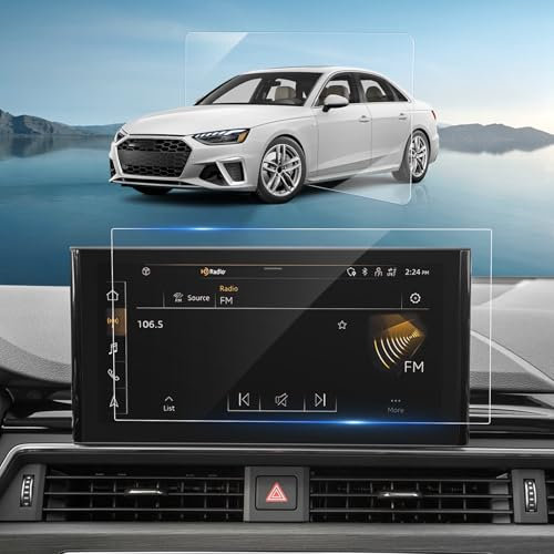 BSTW Kompatibel mit Audi A4 B9 A5 F5 2020-2025 & Audi Q5 FY 2020-2024 Navigation Schutzfolie 10,1 Zoll MMI Touch Display Gehärtes Glas Displayschutzfolie 9H Kratzfest HD Klar