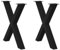 vidaXL Pieds de Table à Manger en Forme de X, 2 pièces, Noir, 80 x (72-73) cm, Acier