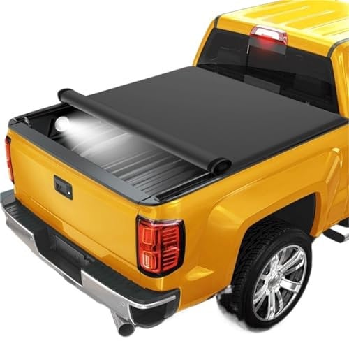 YBDFCBF 6 Fuß aufrollbare Laderaumabdeckung, kompatibel mit Ford Ranger 2016–2024 LKW-Ladefläche mit LED-Lampe