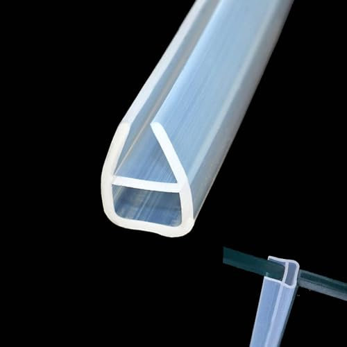 ACESOME Duschtürdichtung für Glastüren 2 Meter, Duschdichtungen für Duschtüren, Silikon Dichtung Dusche Glastür (U Shape, Dichtet Fugen von 3-7 mm ab, für 10 mm dickes Glas)