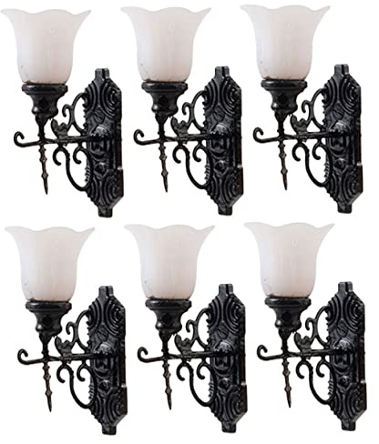 DECOMELODY 6stücke Miniatur Wandlampe Deko-lampe Für Sandtisch Warmweißes Licht Für Mini-häuser Puppenhäuser Und Modellbau Stilvoll Und Kompakt