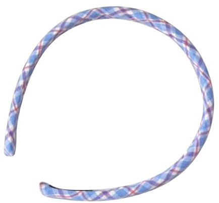 Frauen plaid Stirnband Slip Haarzubehör elegante Stoff Haarband Blau für Mädchen