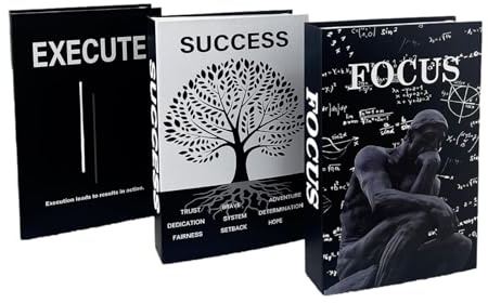 FytStycale Lot de 3 Faux Livres Minimalistes pour Décoration D'entrée, Table Basse, Bibliothèque