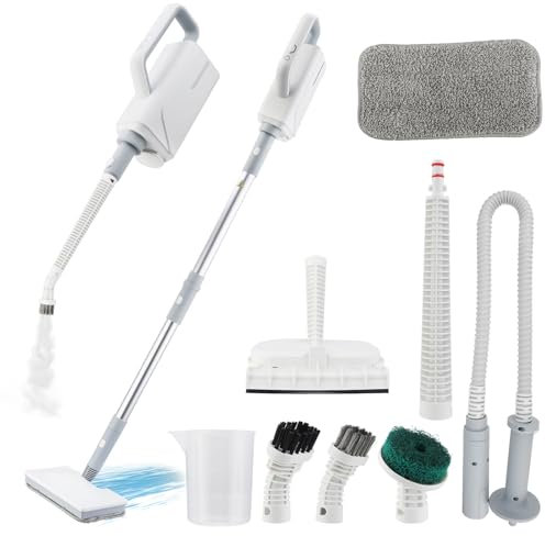 2-in-1 Steam Mop, 1500w Handheld Steamer Floor Cleaner With 370ml Water Tank, 3m Power Cord, 257 °f Powerful Steam, 2 Levels Steam Settings, Multi-purpose Steam Cleaning, Suitable For All Flooring