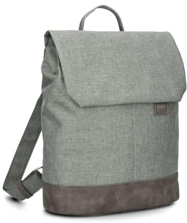 Zwei Damen Rucksack Olli OR13 Daypack 7 Liter robust strapazierfähig wasserabweisend Rückenpolsterung Hauptfach mit Reißverschluss Geheimfach Handyfach Einsteckfächer Laptopfach gepolstert (salbei)