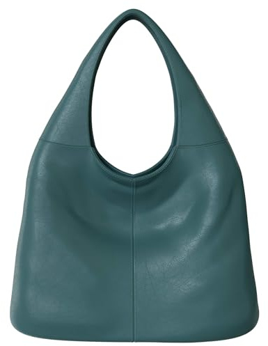 KMISSO Damen Shopper Tasche Hobo Bag Beutel Stil groß aus veganem Leder 30659 Green