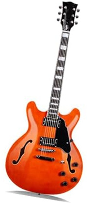 Professionelle E-Gitarre 6-saitige Semi-Hollowbody-E-Gitarre Mit F-Löchern Korpus Aus Lindenholz
