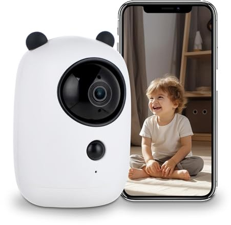 KOROBIE Caméra de sécurité, Caméra de sécurité extérieure sans Fil 4MP alimentée par Batterie WiFi avec projecteur, sirène et Audio bidirectionnel(with 64G)