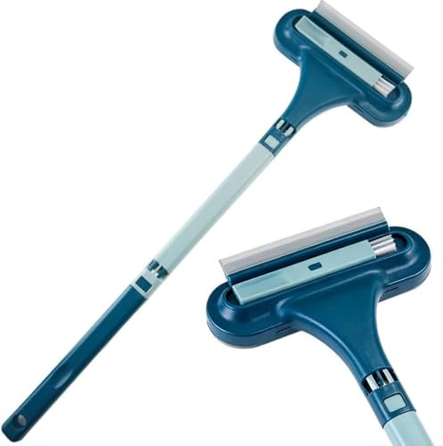 Window Screen Cleaning Brush,2 in 1 Window Screen Cleaner Tool with Squeegee,Mesh Screen Cleaner,Multi-Purpose Cleaning Brush for Patio, Door, Porch Screens