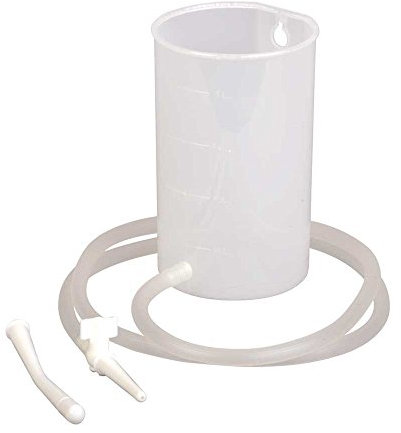 Behrend Irrigator de Juego, spülungen Colon Intestino Lavado, Graduado, de PP, blanco, 1 o 2 litros