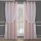 TOWN & COUNTRY LUXE Esclusive tende Catarina per la casa - Coppia di tende oscuranti a strati in tinta unita, con occhielli nella parte superiore, 132 x 248 cm, colore rosa cipria, 2 pezzi