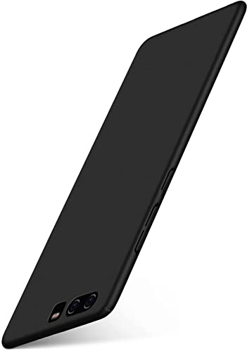 moex für Huawei P10 Hülle Ultra Dünn, Schutzhülle mit erhöhtem Kameraschutz, Slim Cover Hardcase Backcover, Dünnste Handyhülle Minimalistisch Alpha Case, Matt Schwarz