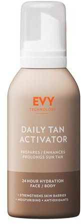 EVY Tan Activator - Epsiline Technologie - Melanin-Booster für langanhaltende, gesunde, natürliche Bräune. Parfümfrei, vegan