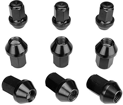 HASKYY 20 Radmuttern SCHWARZ M14 x 1,5 x 34 SW19 Kegel für Felgen/Alufelgen kompatibel mit US-CARS Modelle