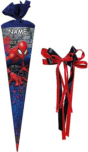 Nestler personalisiert mit Name und großer Schleife - Schultüte Spider-Man 5709412