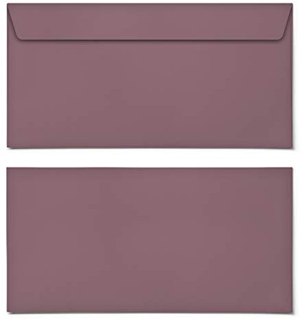 (10 x) Briefumschläge DIN-Lang - Rot Briefumschlag Kuvert Briefkuvert Umschlag