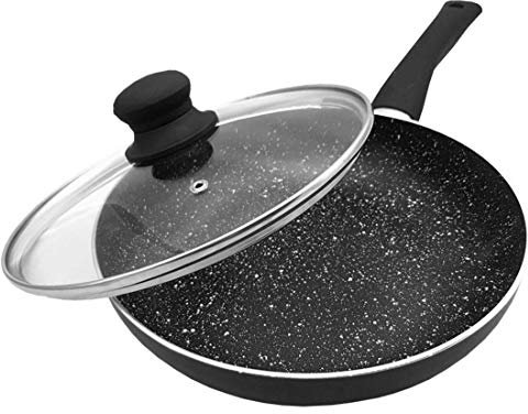 Marmorbeschichtete Pfanne mit Deckel (22 cm)