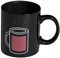 Grinscard Keramik Tasse mit Animiertem Thermoeffekt - Dampfender Becher Design 0,3l - Motiv Kaffeetasse als Geschenk