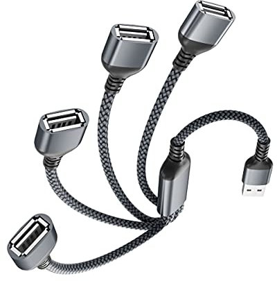 Elebase Cavo coassiale da USB A a USB C (0.3M), appositamente progettato per Oculus Quest e Oculus Link,Cavo USB tipo C 3.1 Gen1 5Gbps con connettore ad angolo retto